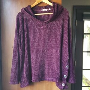 Womens Sweater Purple 1X